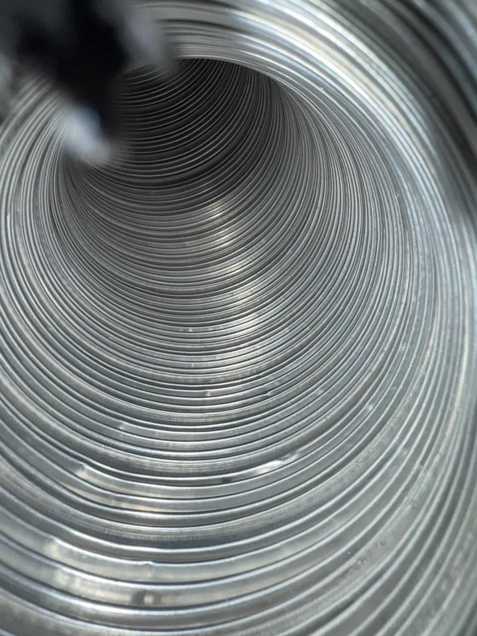 Dryer vent after cleaning