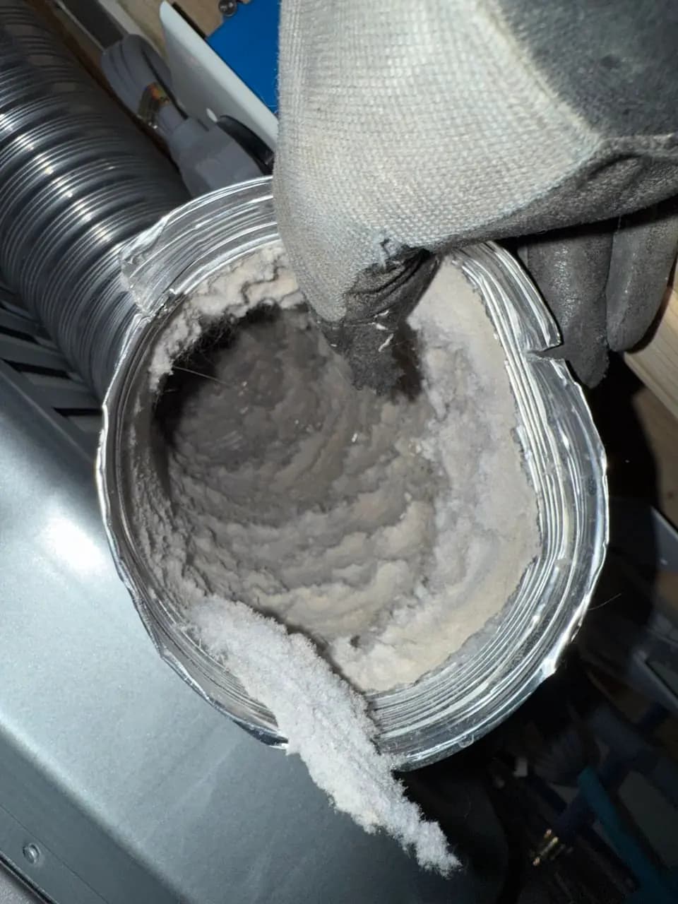 Dryer vent before cleaning