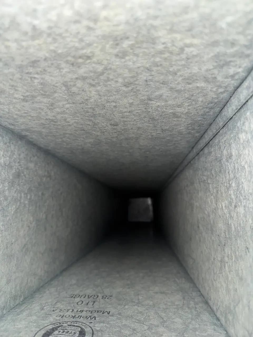 Air duct after cleaning