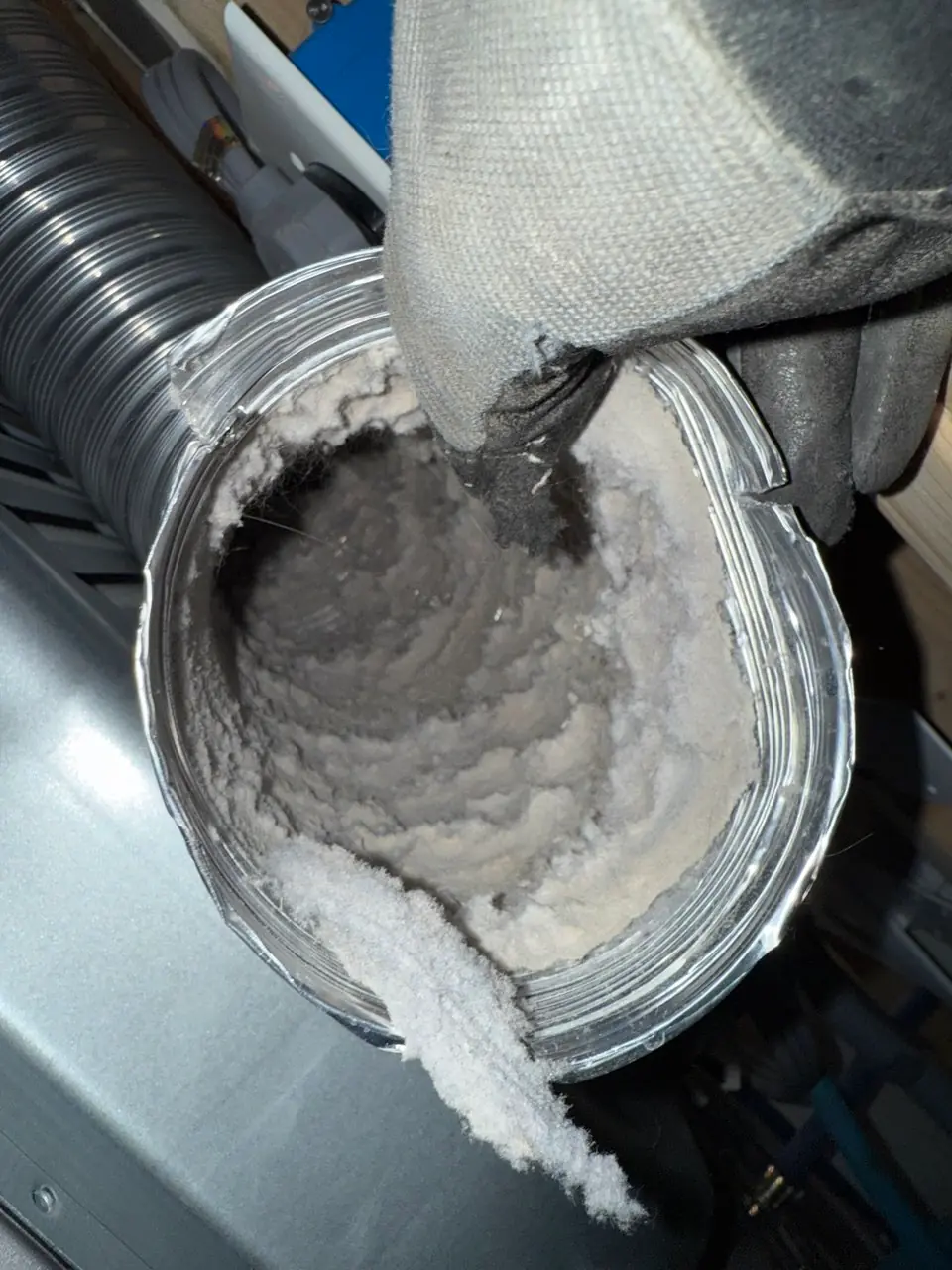 Dryer vent before cleaning