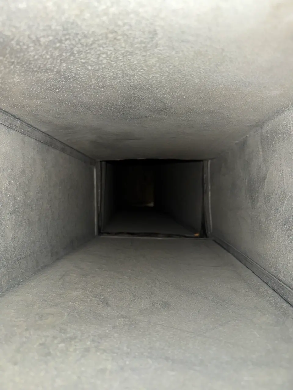 Air duct after cleaning